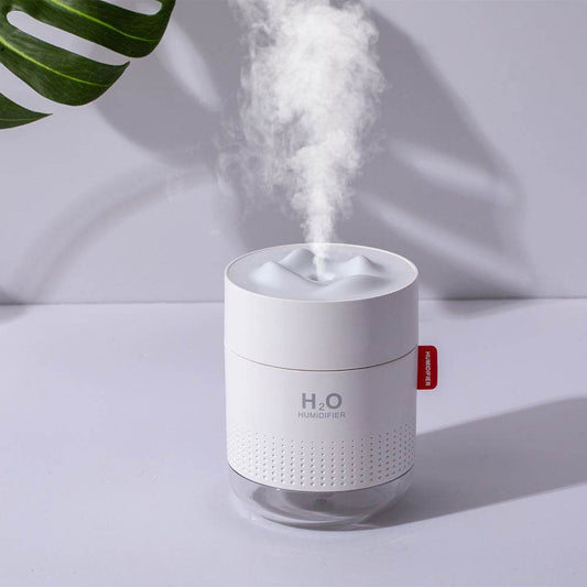 Snow Mountain Humidifier Mini Portable 500m Cool Mist Desktop Personal Air Ultrasonic Diffuser With Romantic Night Lamp - Mubimart