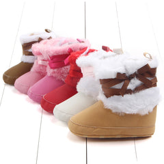 Snow boots baby soft soled warm cotton shoes - Mubimart -  