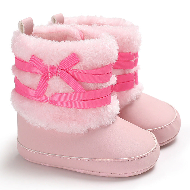 Snow boots baby soft soled warm cotton shoes - Mubimart -  