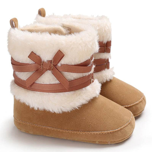 Snow boots baby soft soled warm cotton shoes - Mubimart