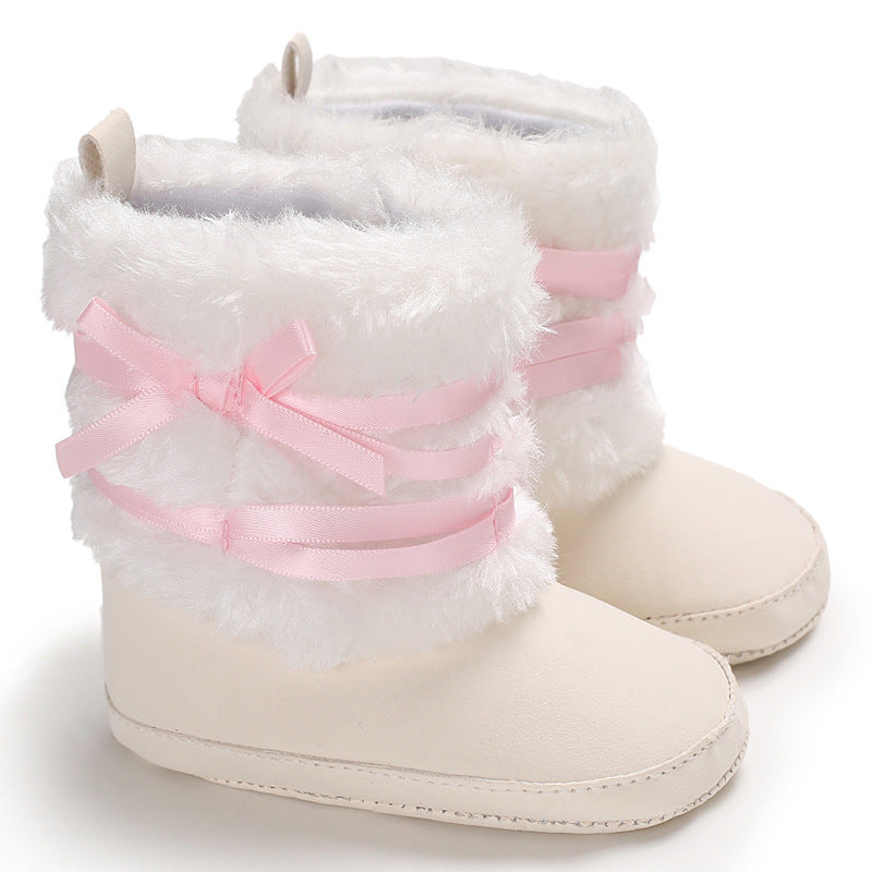 Snow boots baby soft soled warm cotton shoes - Mubimart -  