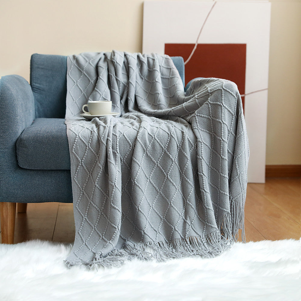 Sofa Blanket Cover Blanket Nordic Office Blanket - Mubimart -  