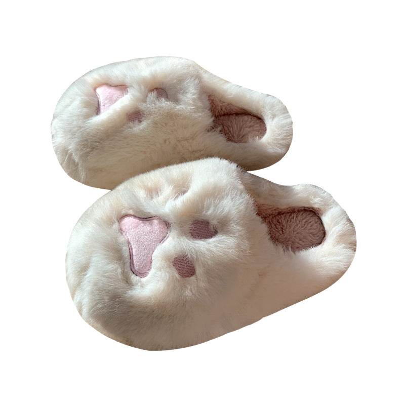 Soft Cat Paw Warm Cotton Slippers - Mubimart