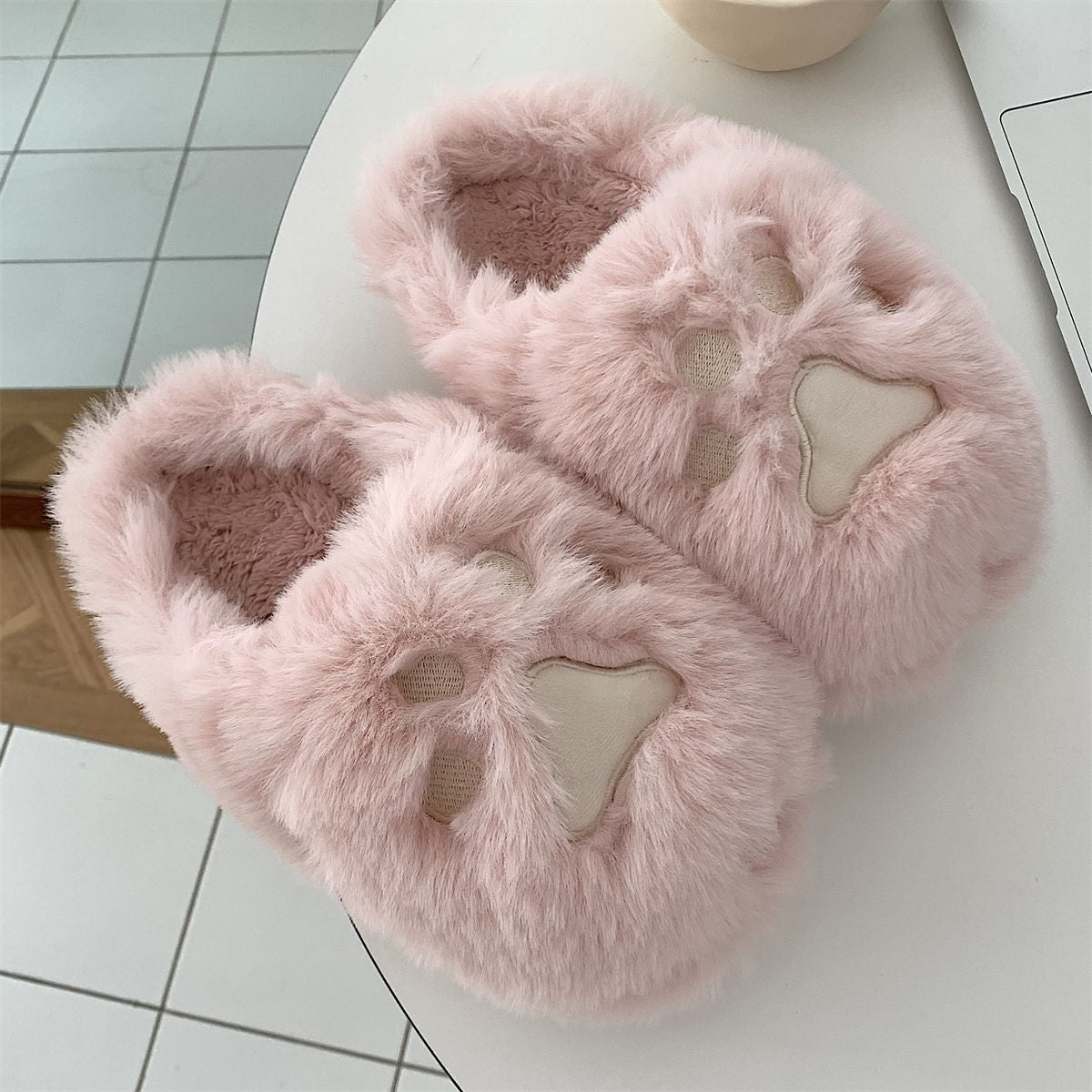 Soft Cat Paw Warm Cotton Slippers - Mubimart - Baby Shoes 