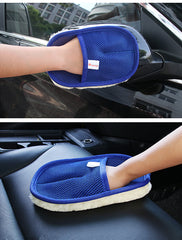 Soft Fleece Car Thickened Waxing Gloves Cleaning Tool - Mubimart -  