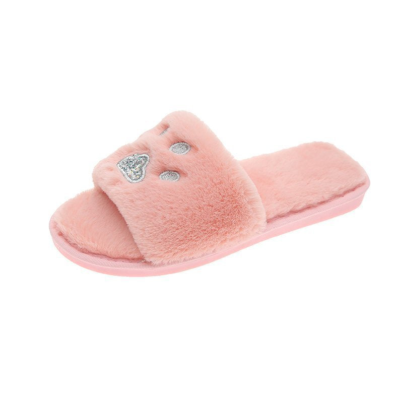 Soft-soled Cotton Slippers Warm Home Shoes - Mubimart -  