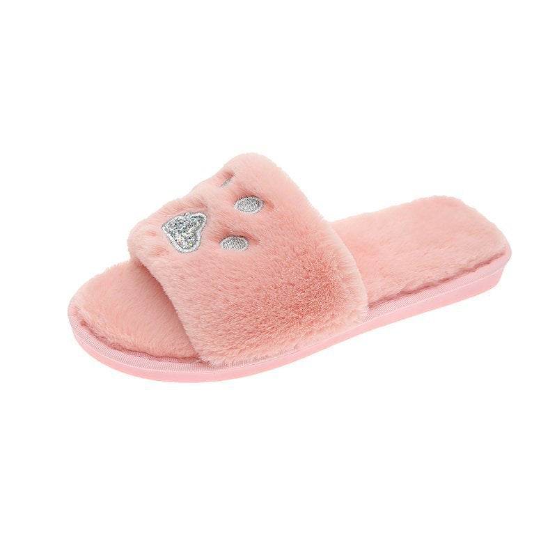 Soft-soled Cotton Slippers Warm Home Shoes - Mubimart