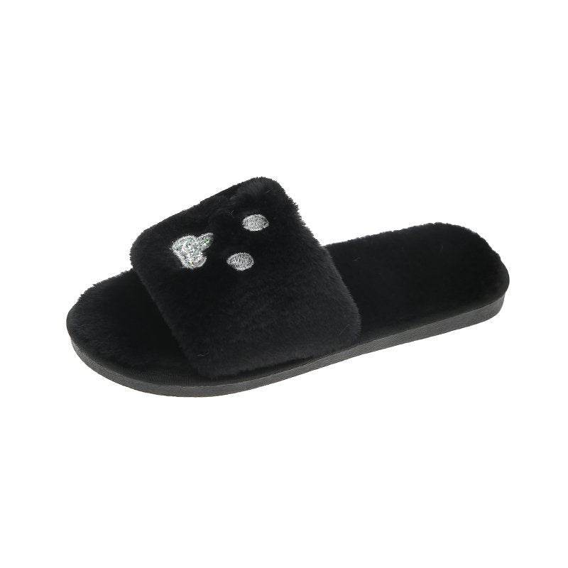 Soft-soled Cotton Slippers Warm Home Shoes - Mubimart