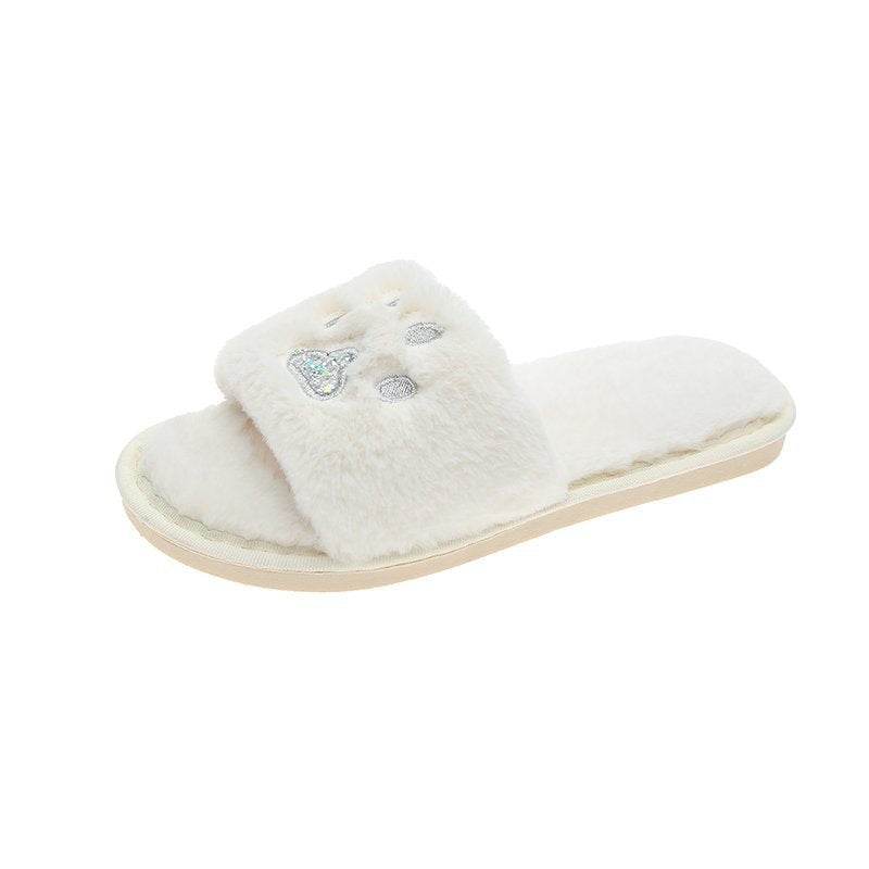 Soft-soled Cotton Slippers Warm Home Shoes - Mubimart