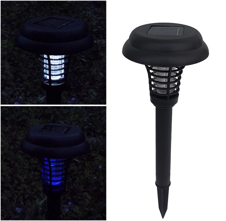 Solar Led Rechargeable Anti-Mosquito Lamp Electronic Fly Bug Zapper Insect Pest  Uv Trap Outdoor Garden Lawn Lamp - Mubimart -  