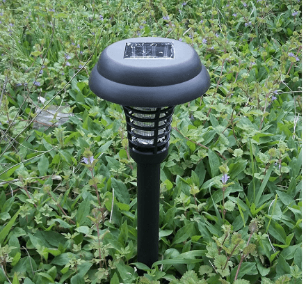 Solar Led Rechargeable Anti-Mosquito Lamp Electronic Fly Bug Zapper Insect Pest Uv Trap Outdoor Garden Lawn Lamp - Mubimart