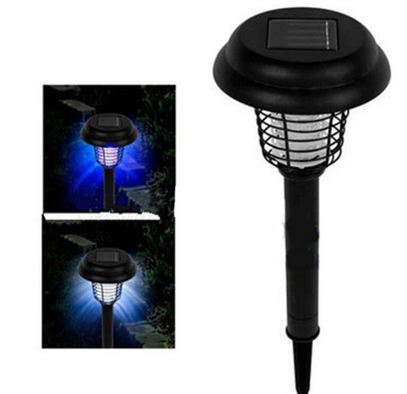 Solar Led Rechargeable Anti-Mosquito Lamp Electronic Fly Bug Zapper Insect Pest  Uv Trap Outdoor Garden Lawn Lamp - Mubimart -  