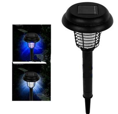 Solar Led Rechargeable Anti-Mosquito Lamp Electronic Fly Bug Zapper Insect Pest Uv Trap Outdoor Garden Lawn Lamp - Mubimart