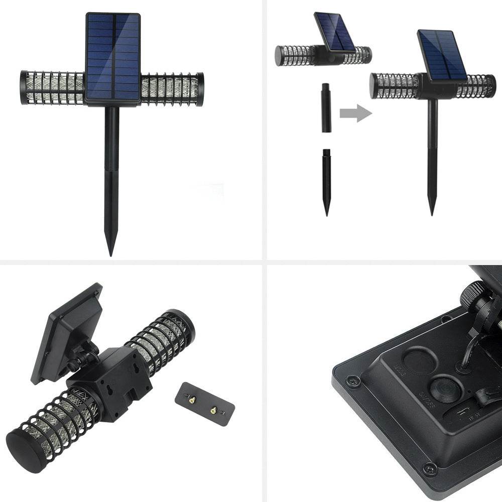 Solar Panel Powered UV Mosquito Killer Bug Zapper - Mubimart