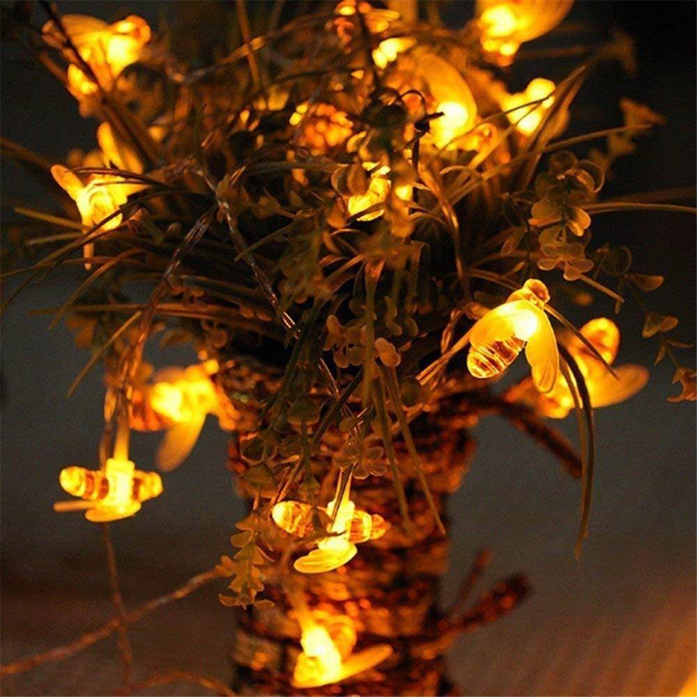 Solar string lights bee decorative lights - Mubimart