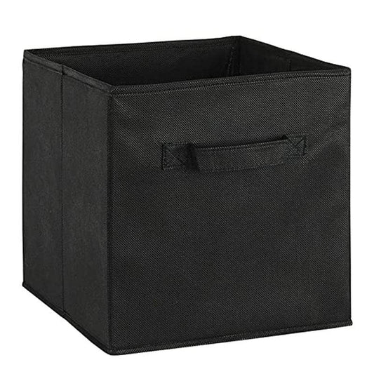 Solid Color Lid Storage Box Wardrobe Storage Box Fabric Toy Storage Box Drawer Box Sundries Basket 27 27 28 - Mubimart