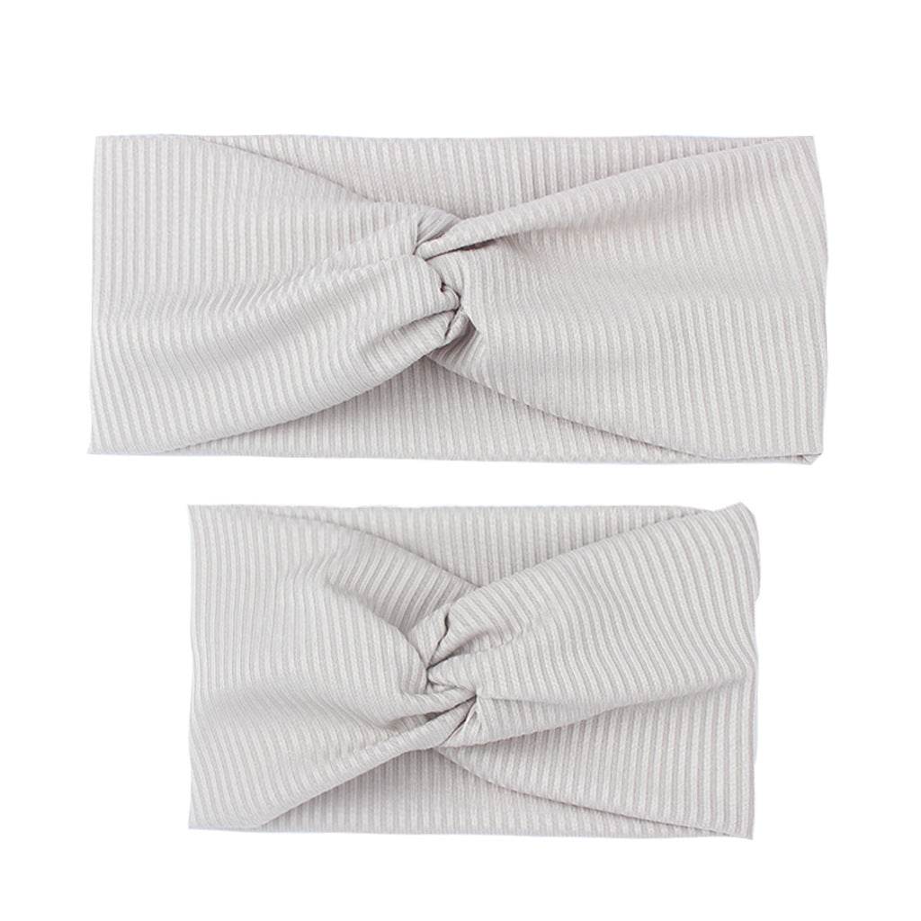 Solid Color Mother-child Set Parent-child Cross Hairband - Mubimart