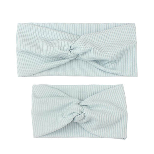 Solid Color Mother-child Set Parent-child Cross Hairband - Mubimart