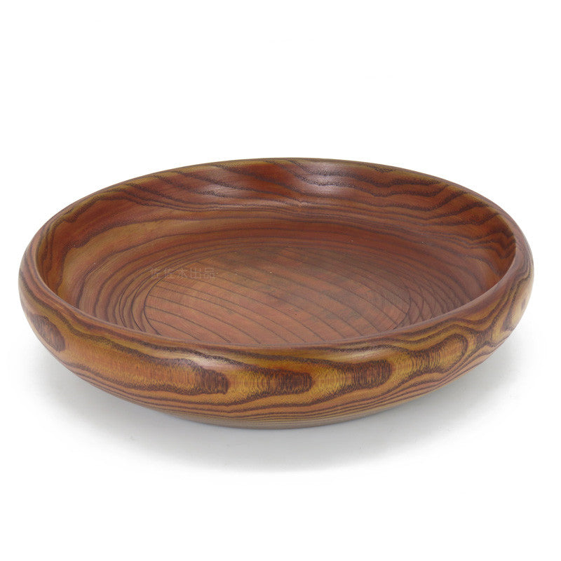 Solid Wood Bowl Wooden Bowl Wooden Bowl Milky Way Big Wooden Bowl Soup Noodle Bowl Fruit Bowl Salad Bowl Melon Seed Bowl And Dish - Mubimart - Alarm Device 