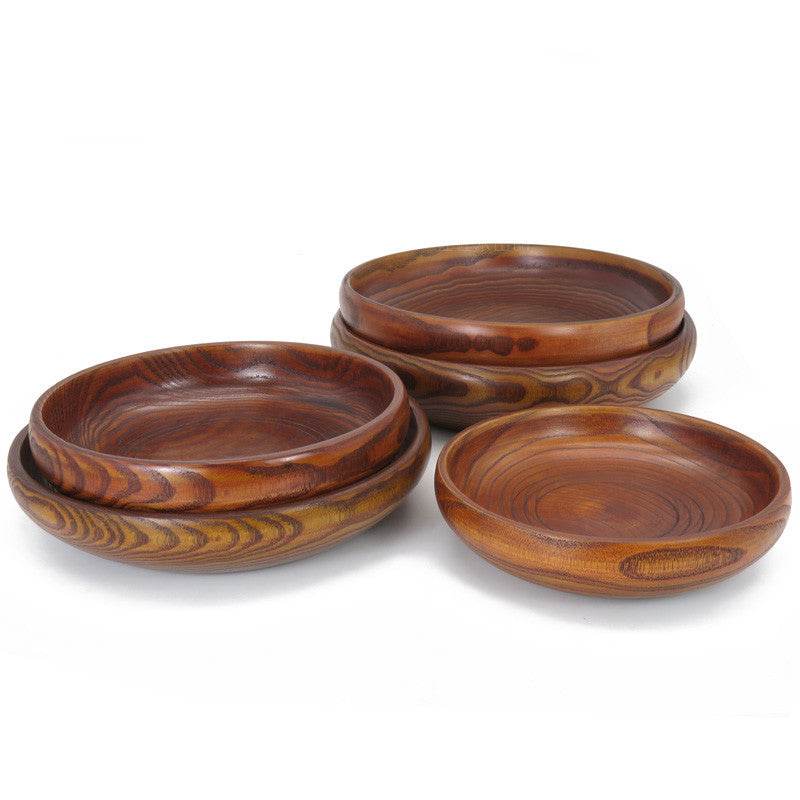 Solid Wood Bowl Wooden Bowl Wooden Bowl Milky Way Big Wooden Bowl Soup Noodle Bowl Fruit Bowl Salad Bowl Melon Seed Bowl And Dish - Mubimart