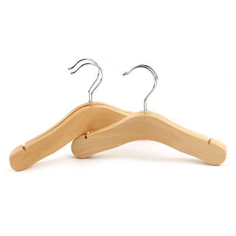 Solid Wood Clothes Hanger For Children, Children, Babies And Babies - Mubimart - Wood Hangers 