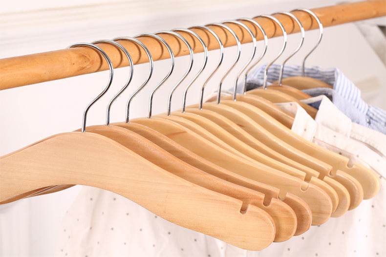 Solid Wood Clothes Hanger For Children, Children, Babies And Babies - Mubimart