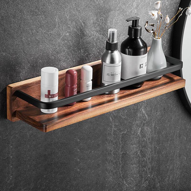 Solid Wood Collapsible Shelf Bathroom Set - Mubimart