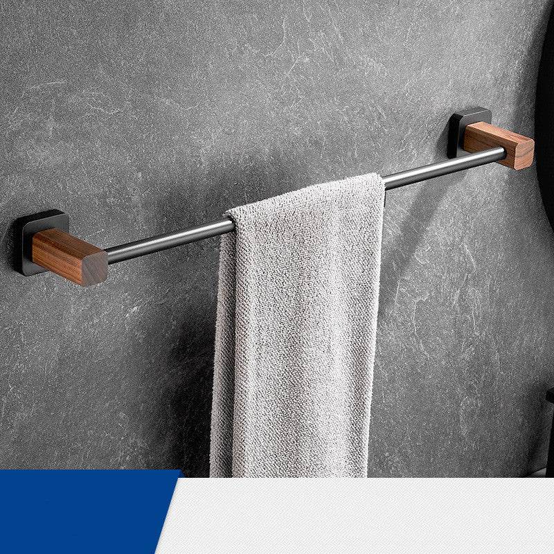 Solid Wood Collapsible Shelf Bathroom Set - Mubimart