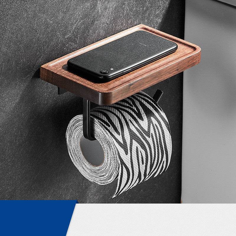 Solid Wood Collapsible Shelf Bathroom Set - Mubimart
