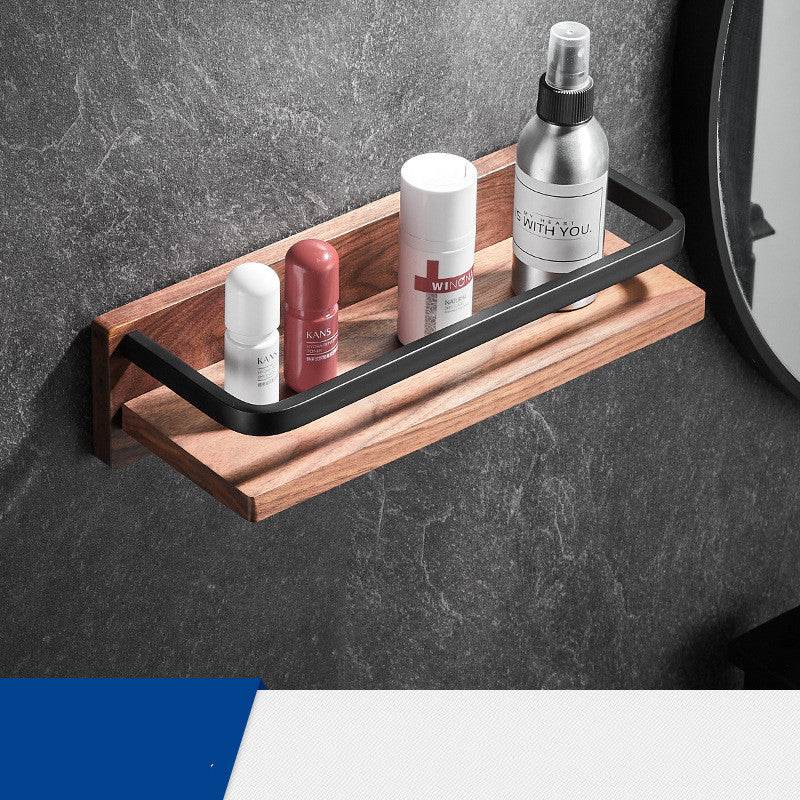 Solid Wood Collapsible Shelf Bathroom Set - Mubimart