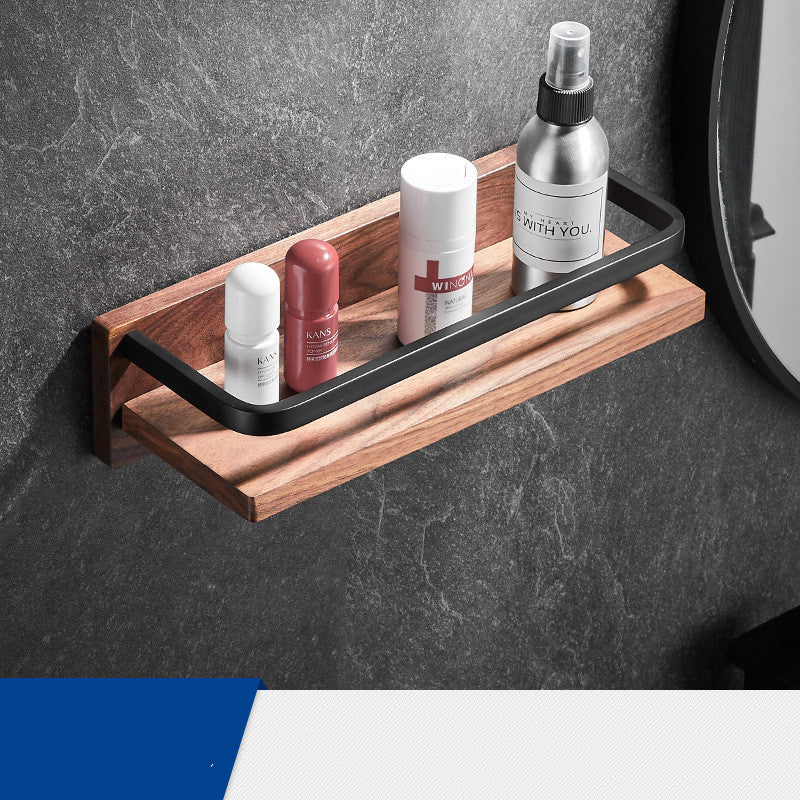 Solid Wood Collapsible Shelf Bathroom Set - Mubimart -  