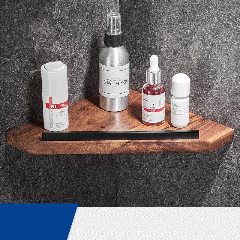 Solid Wood Collapsible Shelf Bathroom Set - Mubimart