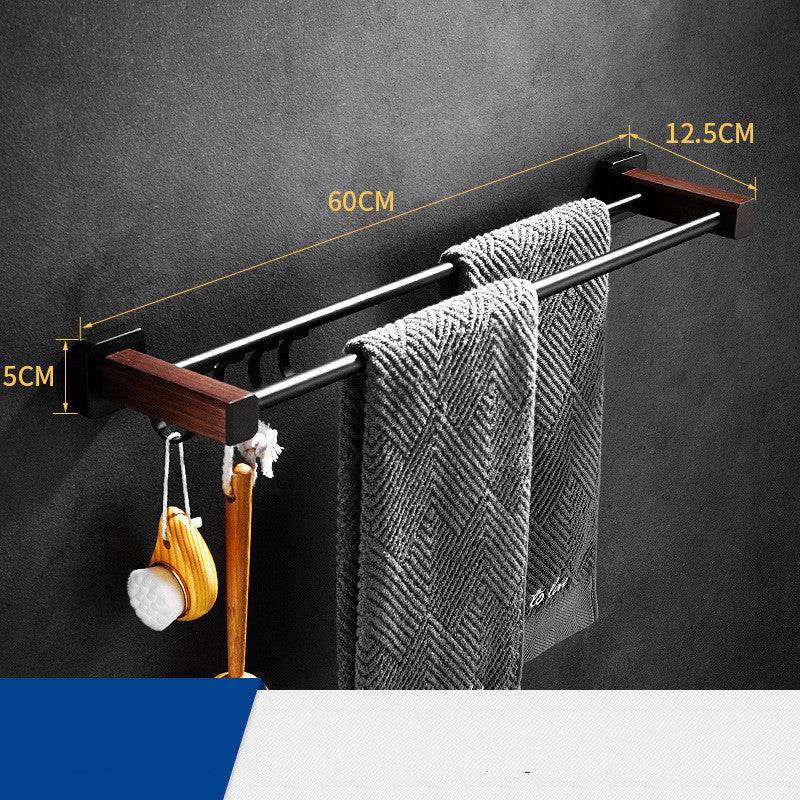 Solid Wood Collapsible Shelf Bathroom Set - Mubimart