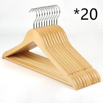 Solid Wood Hanger Retro Wooden Hanger Non-slip - Mubimart