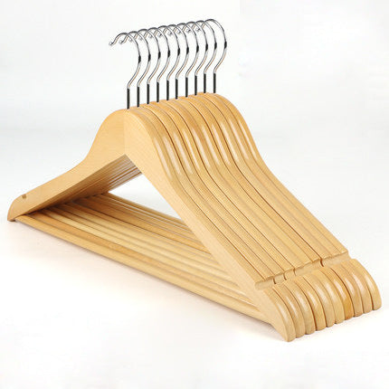 Solid Wood Hanger Retro Wooden Hanger Non-slip - Mubimart - Wood Hangers 