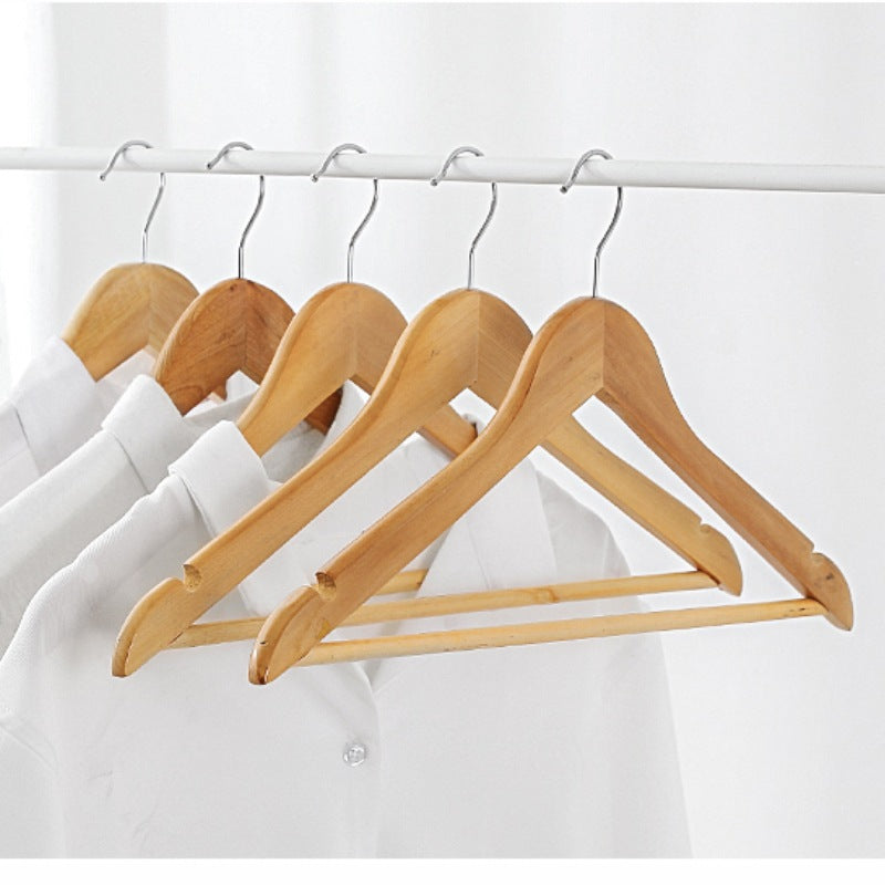 Solid Wood Hanger Retro Wooden Hanger Non-slip - Mubimart -  