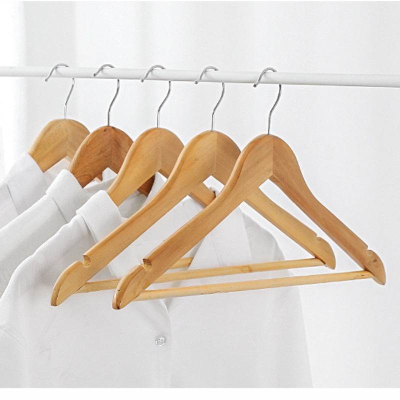 Solid Wood Hanger Retro Wooden Hanger Non-slip - Mubimart