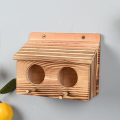 Solid Wood Household Insulation Bird Cage - Mubimart -  