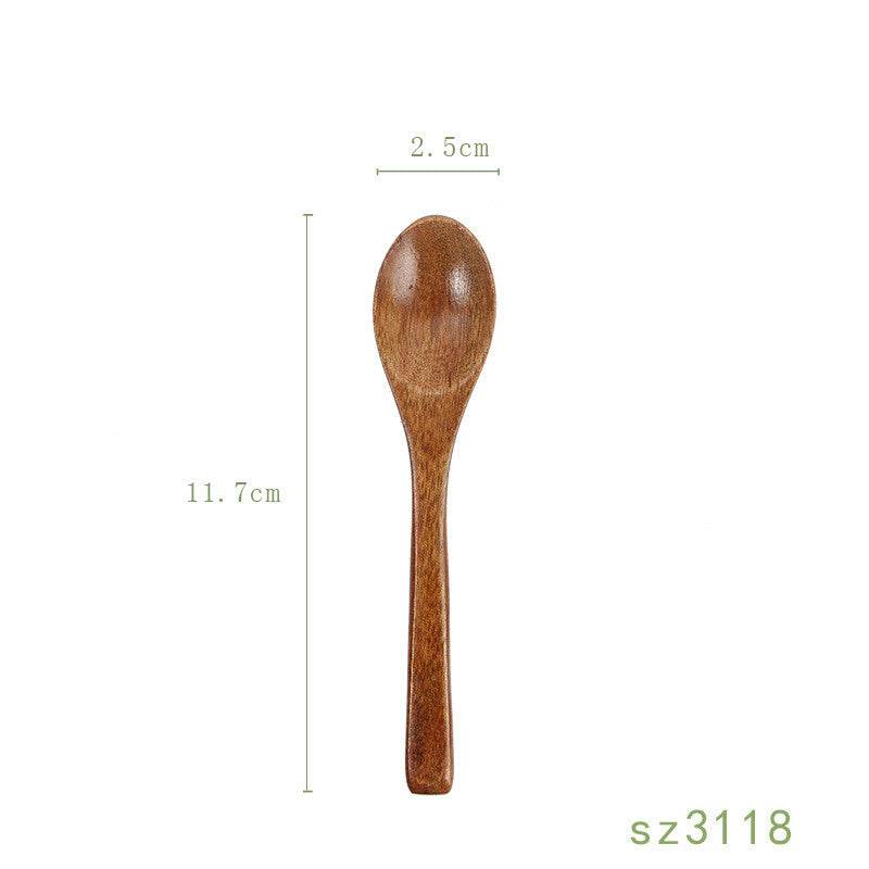 Solid Wood Spoon Japanese Honey Spoon - Mubimart