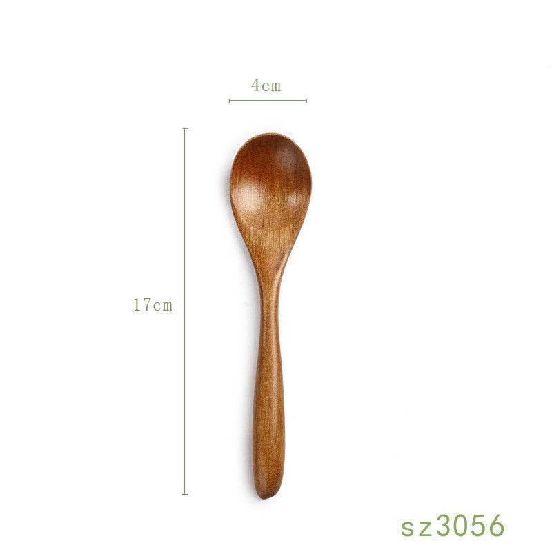 Solid Wood Spoon Japanese Honey Spoon - Mubimart