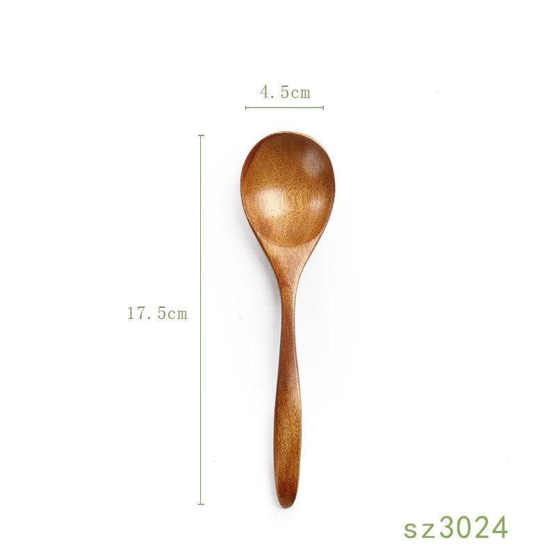 Solid Wood Spoon Japanese Honey Spoon - Mubimart