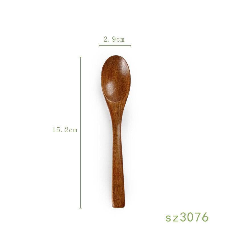 Solid Wood Spoon Japanese Honey Spoon - Mubimart