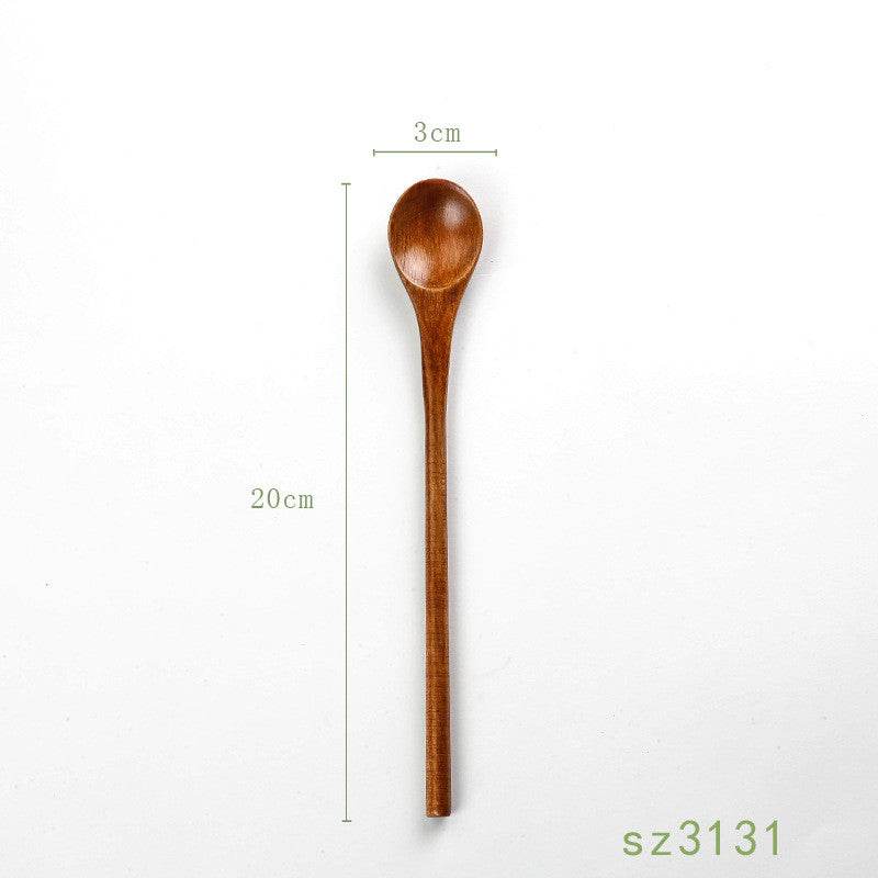 Solid Wood Spoon Japanese Honey Spoon - Mubimart