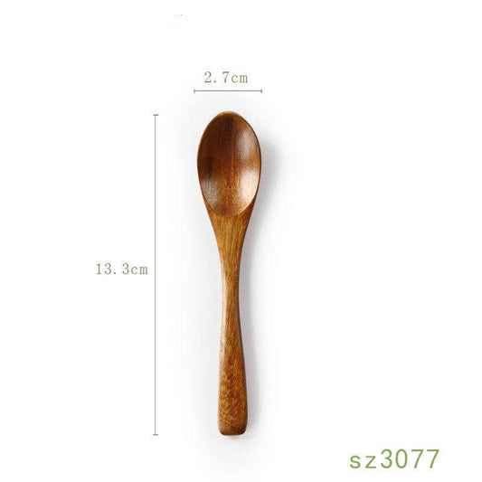 Solid Wood Spoon Japanese Honey Spoon - Mubimart