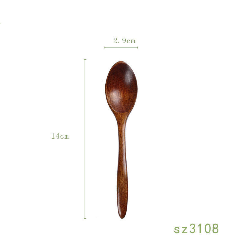 Solid Wood Spoon Japanese Honey Spoon Mubimart