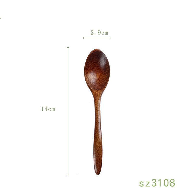 Solid Wood Spoon Japanese Honey Spoon - Mubimart