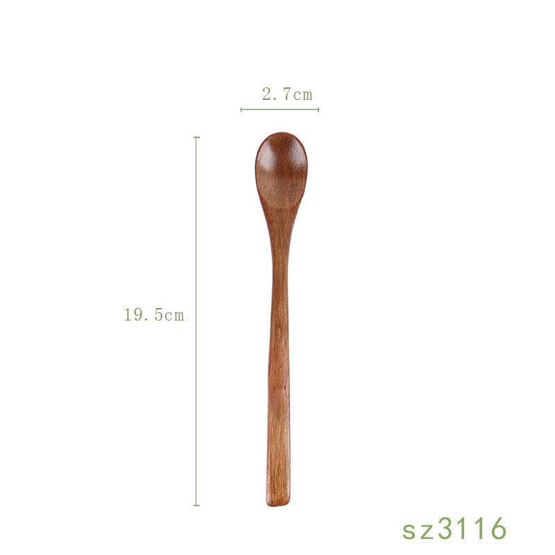 Solid Wood Spoon Japanese Honey Spoon - Mubimart