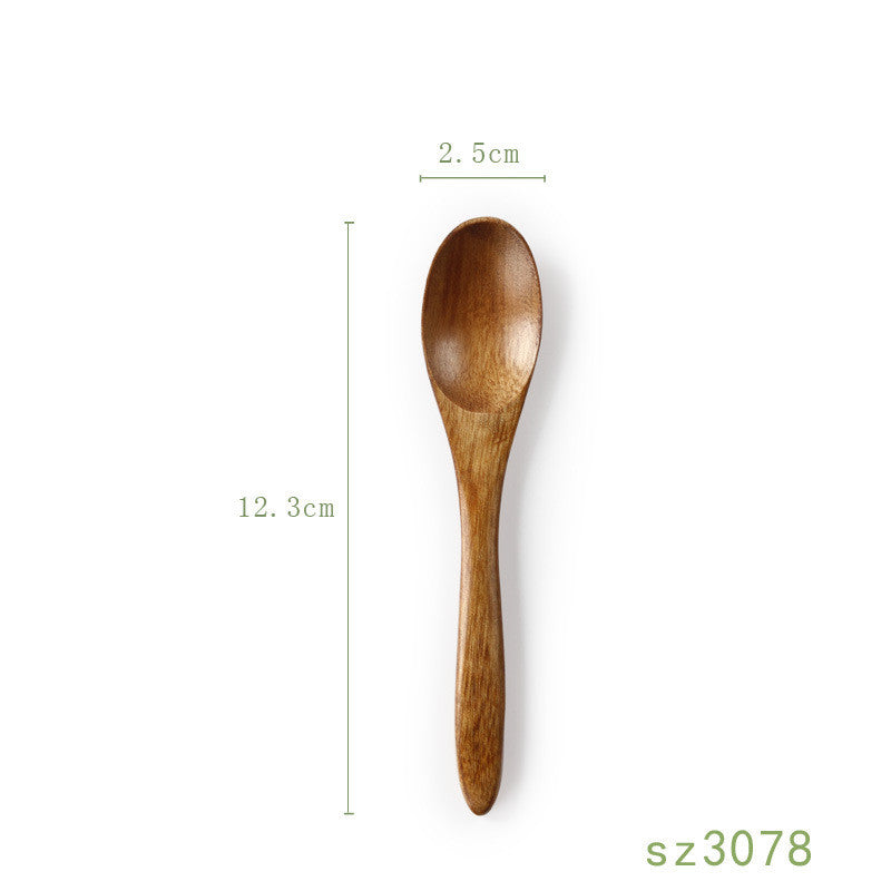 Solid Wood Spoon Japanese Honey Spoon Mubimart