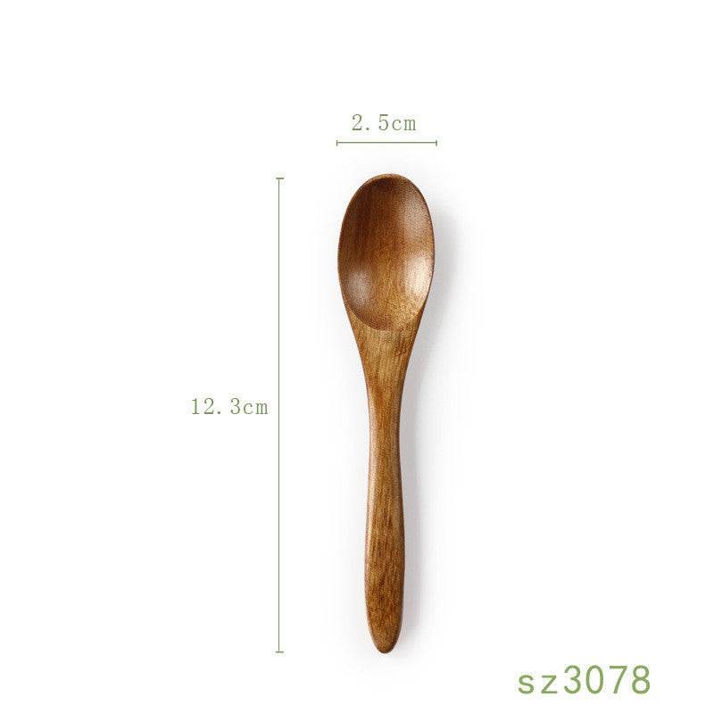 Solid Wood Spoon Japanese Honey Spoon - Mubimart