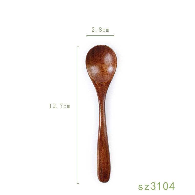 Solid Wood Spoon Japanese Honey Spoon - Mubimart